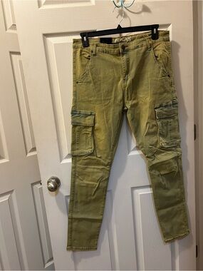 Tegias 36/32 Men's Cargo Pants - Olive Green NWT